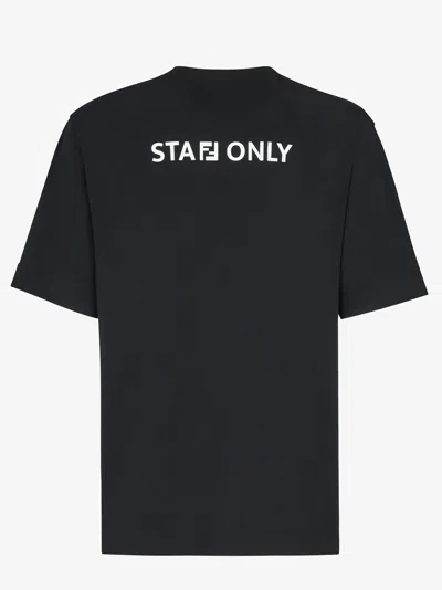 Shop Fendi Staff Only T-shirt In Black