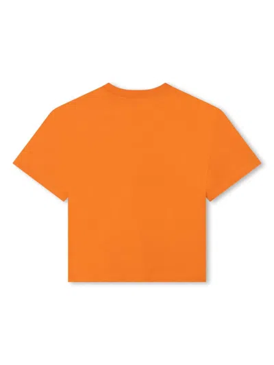 Shop Lanvin T-shirt Con Stampa Grafica In Orange