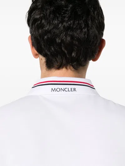 Shop Moncler Polo Con Logo In White