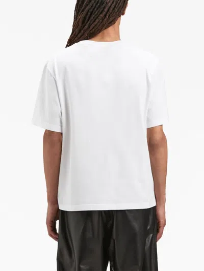 Shop Palm Angels T-shirt Slim Fit In White