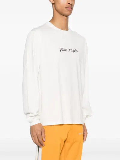 Shop Palm Angels T-shirt Con Logo In White