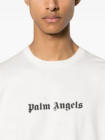 Shop Palm Angels T-shirt Con Logo In White
