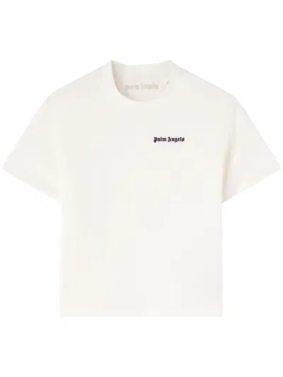 Shop Palm Angels T-shirt Slim Fit Monogram In White