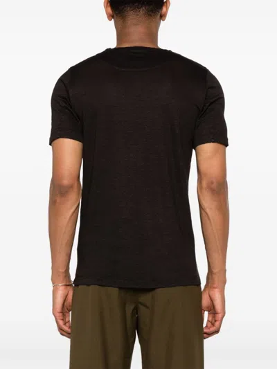 Shop 120% Lino T-shirt In Lino In Black