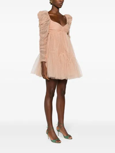 Shop Zimmermann Mini Abito In Tulle In Pink