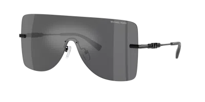 Michael Kors Womens Black Mk1148 London Square-frame Metal Sunglasses In Grau Verspiegelt Einfarbig