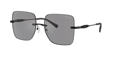 Michael Kors Womens Grey Mk1150 Quebec Square-frame Metal Sunglasses In Grau Schwarz