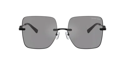 Michael Kors Womens Grey Mk1150 Quebec Square-frame Metal Sunglasses In Grau Schwarz