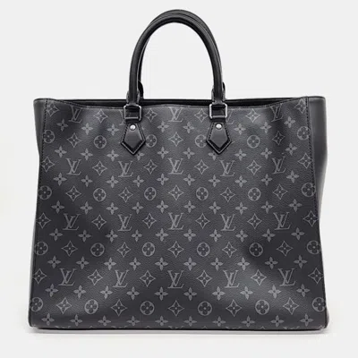 Pre-owned Louis Vuitton Eclipse Grandsac M44733 Handbag In Black