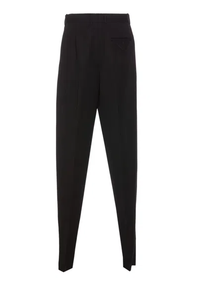 Shop Bottega Veneta Trousers In Black