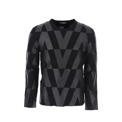 Shop Valentino Wool Sweatshirt In Black