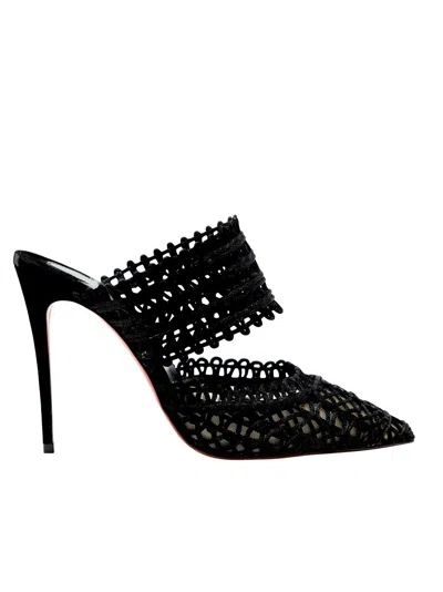 Shop Christian Louboutin Black Patent Deia 100 Sandals In Default Title
