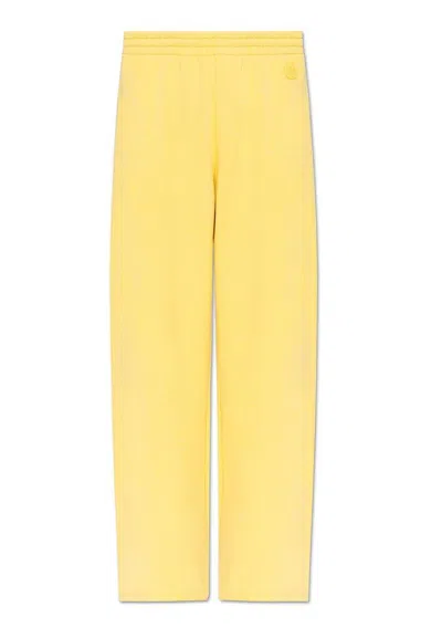 Shop Moncler Elastic-waistband Sweatpants In Giallo