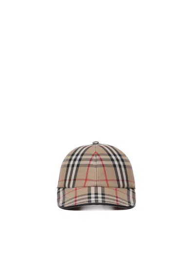 Shop Burberry Vintage Check Hat In Cotton In Multicolor
