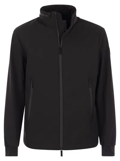 Shop Woolrich Technical Bomber Jacket In Nero