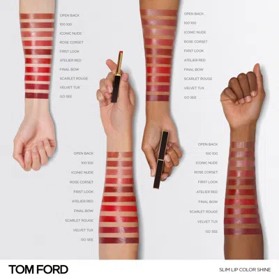 Shop Tom Ford Slim Lip Color Shine In Scarlet Rouge
