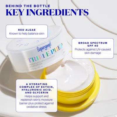 Supergoop Triple Prep Weightless Daily Moisturizer Spf 40 In Default Title