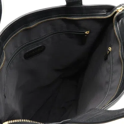 Pre-owned Chanel Coco Mark Black Leather Tote Bag ()