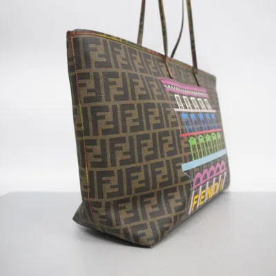 Shop Fendi Zucca Brown Canvas Tote Bag ()