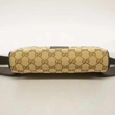 Shop Gucci Belt Bag Brown Canvas Clutch Bag ()