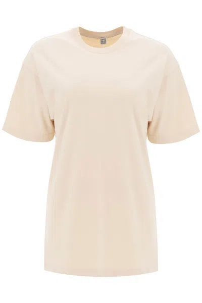 Shop Totême Oversized Straight T Shirt In Beige, Neutro