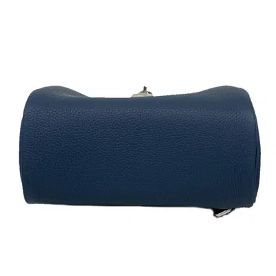 Shop Hermes Hermès Kelly Blue Leather Shoulder Bag ()