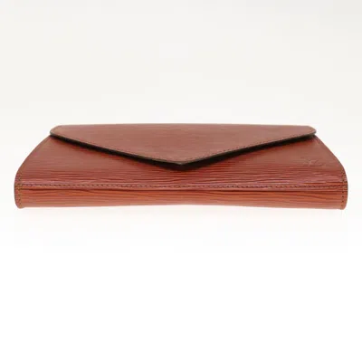 Pre-owned Louis Vuitton Pochette Brown Leather Clutch Bag ()