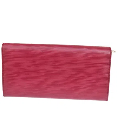 Pre-owned Louis Vuitton Portefeuille Sarah Pink Leather Wallet  ()