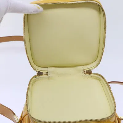Pre-owned Louis Vuitton Wooster Yellow Patent Leather Shoulder Bag ()
