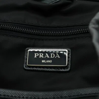 Shop Prada Re-nylon Black Synthetic Backpack Bag ()