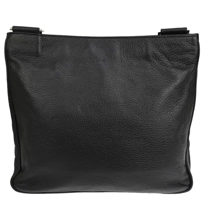 Shop Prada Vitello Black Leather Shoulder Bag ()