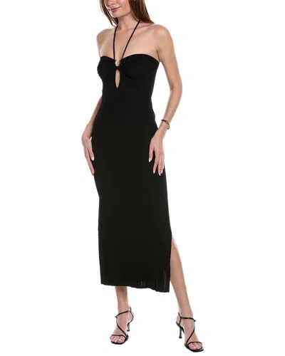 Shop Solid & Striped The Lisa Midi Dress In Black