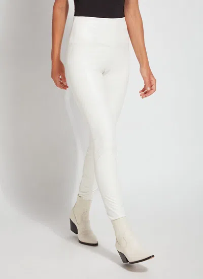 Shop Lyssé Textured Leather Legging In White