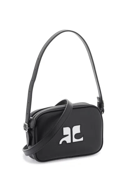 Shop Courrèges Courreges Slim Camera Bag For Compact In Black
