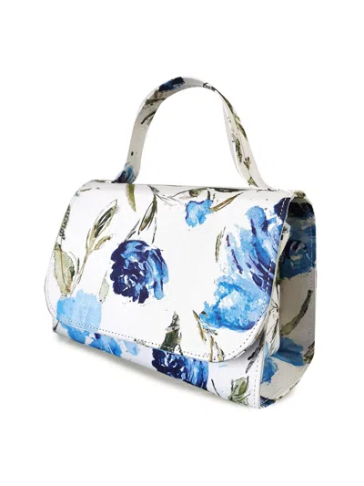 Shop Marchesa Floral Top Handle Bag In Blue