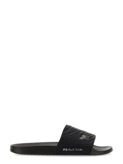 Shop Ps By Paul Smith Ps Paul Smith Sandle "zebra" In Black