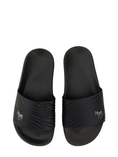 Shop Ps By Paul Smith Ps Paul Smith Sandle "zebra" In Black