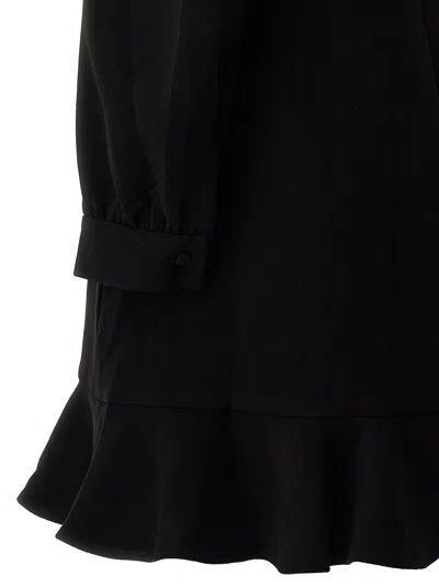 Shop Self-portrait Black Crepe Embellished Dresses Black