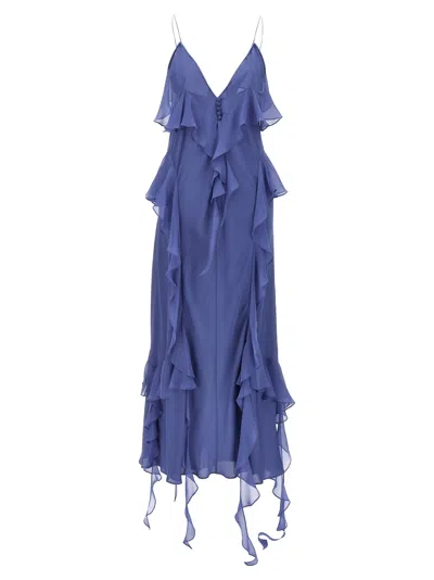 Shop Khaite Pim Dresses Blue