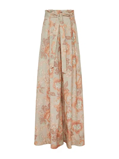 Shop L Agence Chantae Ultra Wide-leg Pant In Multi Soft Pastel Vintage Floral