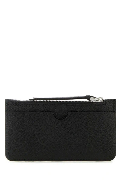 Shop Ami Alexandre Mattiussi Ami Man Black Leather Card Holder