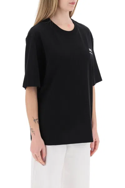 Shop Ami Alexandre Mattiussi Ami Paris Organic Cotton T-shirt Women In Black