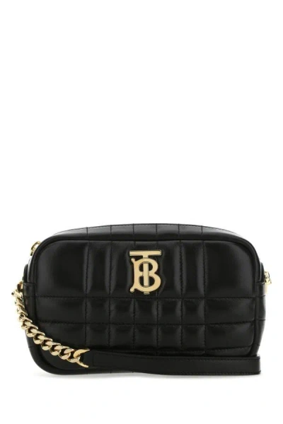 Shop Burberry Woman Black Nappa Leather Small Lola Crossbody Bag