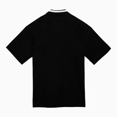 Shop Givenchy Black Cotton Polo Shirt With Logo Men