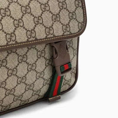 Shop Gucci Beige Shoulder Bag In Gg Supreme Men In Cream