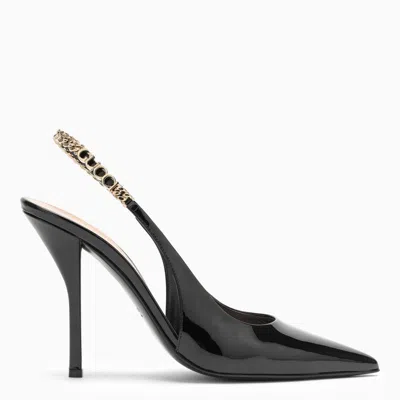 Shop Gucci Signorina Pumps In Black Patent Leather Women