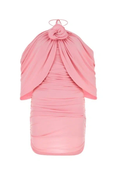 Shop Magda Butrym Woman Pink Jersey Mini Dress