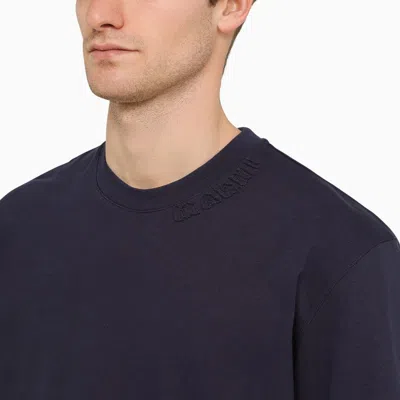 Shop Marni Navy Blue Cotton T-shirt Men