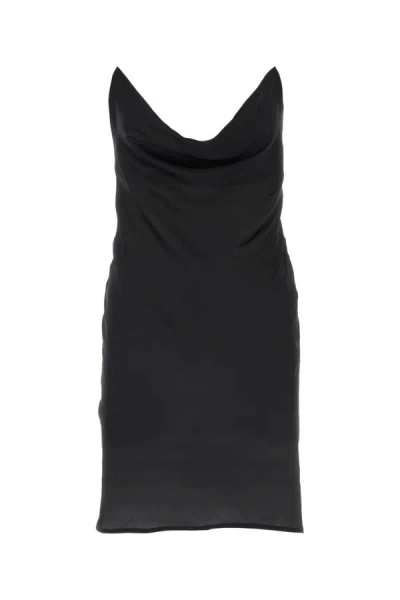 Shop Y/project Y Project Woman Black Satin Mini Dress