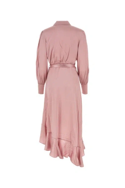Shop Zimmermann Woman Pink Silk Dress